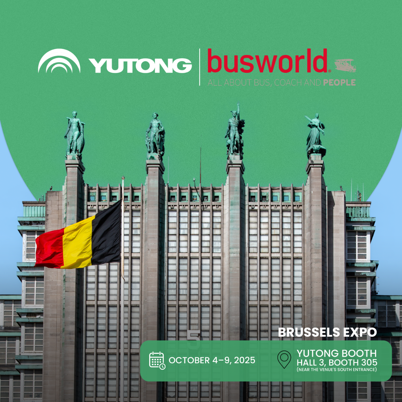 Think Eco, Move Green！宇通客車邀您共赴2025比利時(shí)車展
